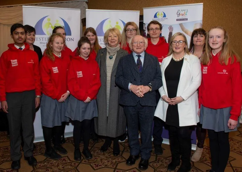 michael d higgins and smiling children